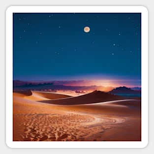 Desert Sands at Night - Starry Sticker